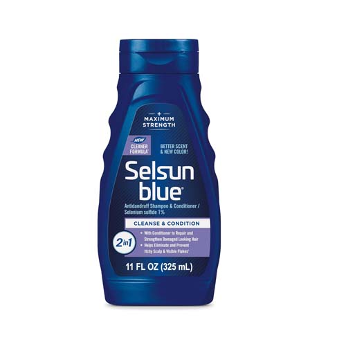 Selsun Blue Shampoo Naturals Dandruff 2In1 Strength 11oz