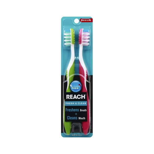 Reach Toothbrushes Fresh and Clean Medium 2pcs