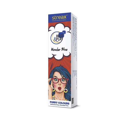 Streax Pro Hold & Play Funky Colour 100ge (Wonder Blue)