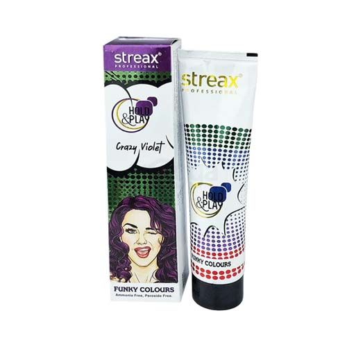 Streax Pro Hold & Play Funky Colour 100ge (Grazy Violet)